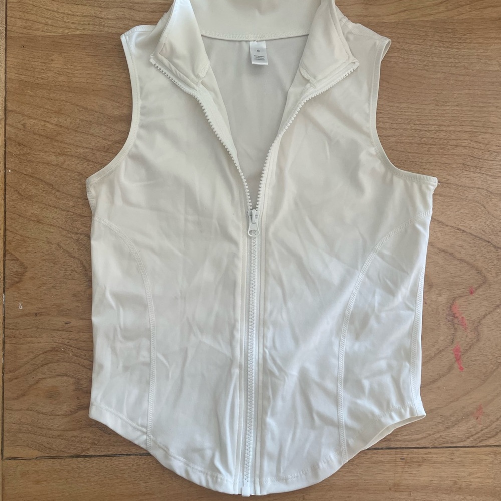 Elegant White Zip-Up Tank Top